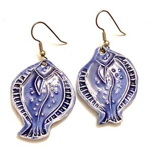 Jewelry - FISH Earrings ceramic Blue Jewelry - FISH Earrings ceramic Blue